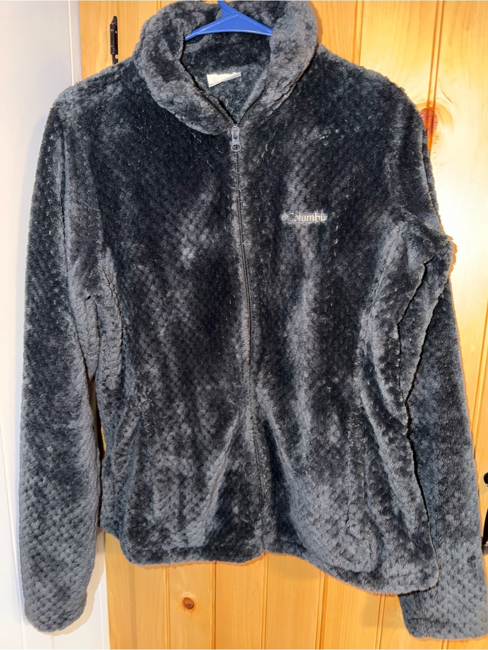 Columbia Womens Fire Side II Sherpa Fleece Jacket - Charcoal Gray- Size Medium